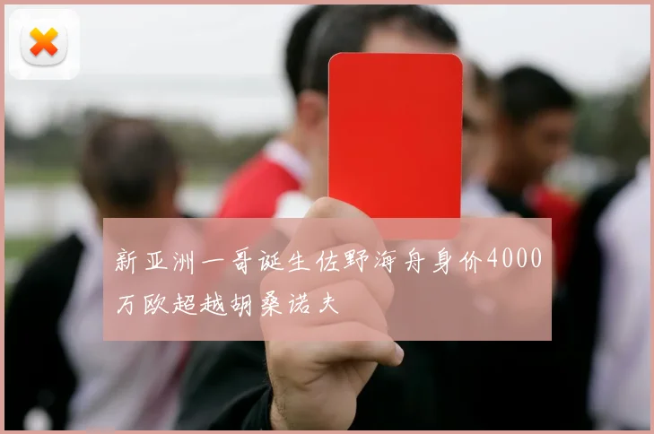 新亚洲一哥诞生佐野海舟身价4000万欧超越胡桑诺夫